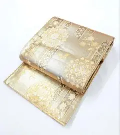 FN9983y 着物 正絹 袋帯 六通柄 金