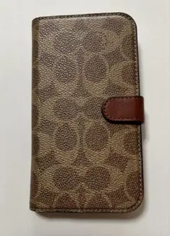 COACH 手帳型レザーケース ブラウン