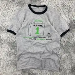 USA製アメリカンジョークユニークTシャツ/両面プリント/グレー