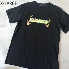 美品 エクストララージ ロゴ プリント 半袖 カットソー Tシャツ ブラック S