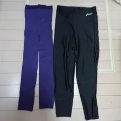 二枚セットレディース 登山 トレッキング レギンス M