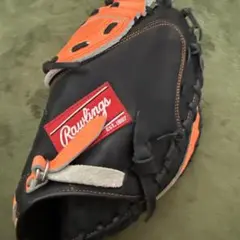 Rawlings ソフトボールキャッチャーミット黒とオレンジ