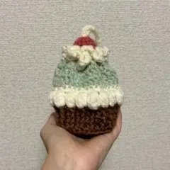 カップケーキ　巾着　チョコミント　ミントグリーン