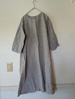 本日最終❋無印良品❋未着用リネンシワンピース ❋七分袖