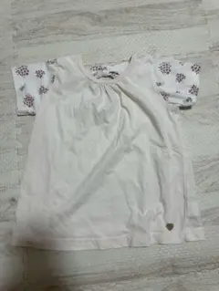 花柄袖付き Tシャツ 110cm