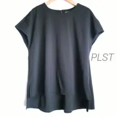 PLST ブラック 半袖 ハーフスリーブシャツ Mサイズ ジャージ素材