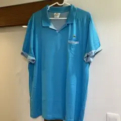 ラコステ 水色 スリムフィット ポロシャツ サイズ7