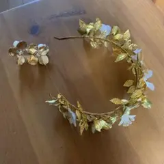 成人式 カチューシャ ピアス ハンドメイド