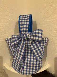 ギンガムチェック　ワンハンドルバッグ　ハンドメイド