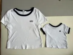 GAP 親子ペアルック　ブラナンベア　babyGAP リブクロップドロゴTシャツ