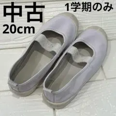 【中古】上履き　無地　20cm 1学期のみ　記名あり