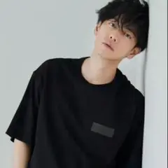 ABYTS 佐藤健 ボックスロゴTシャツ ブラック・サイズ3