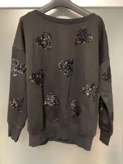 ダイアグラム　ハートスパンコール　スウェット