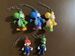 スーパーマリオ　スイングマスコット キーホルダー　5点