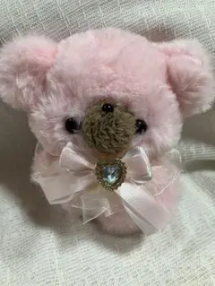 モコふわふわʕ•ᴥ•ʔハートビジューリボンピンクの子