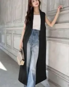 新品未使用タグ付き　グレイル　ジレ　ワンピース　黒