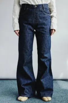 MEYAME SIDE ZIP FLARE JEAN デニム サイドジップ
