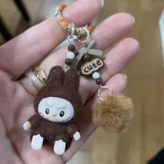 らぶぶ Labubu キーホルダー ブラウン 大人気 可愛い