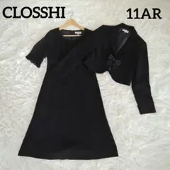 【美品】CLOSSHI ブラックフォーマル 喪服 セレモニーワンピース 11AR