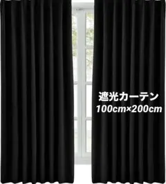 ブラックカーテン遮光・遮熱機能付き 100×200
