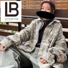 ミリタリージャケットカモ柄フィールドジャケットビッグシルエット入手困難一点物古着