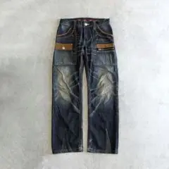 00s archive EDWIN fade straight denim