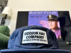 USA ロサンゼルス Oddjob ナイロンキャップ　ネイビー