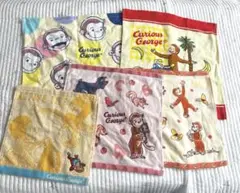 おさるのジョージ タオルセット 5枚 ハンカチ ハンドタオル フェイスタオル