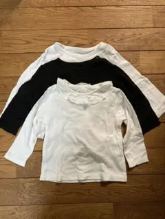 [難あり)UNIQLO ユニクロ　カットソー3点セット　90cm
