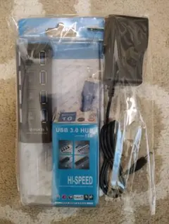 【21日まで】USB3.0ハブ 4ポート 【AC電源付き・個別スイッチ】