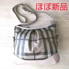 美品♡ほぼ新品♡希少品♡上品♡バーバリー スモークドチェック ショルダーバッグ