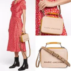 美品 マークジェイコブス BOX 2WAY ハンドバッグ ショルダー 黄色女性
