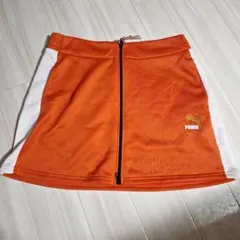 PUMA オレンジ スポーツスカート ジッパー付き
