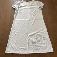 MARY QUANTデイジー柄グレー半袖ワンピース