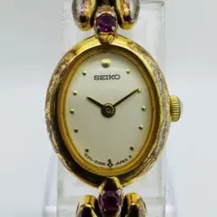 ✨SEIKO✨セイコー✨1E20-6140✨ホワイト文字盤✨ゴールド✨腕時計✨