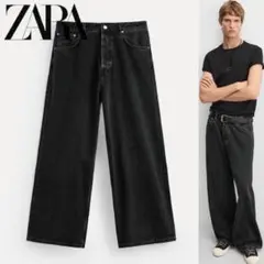 ZARA スーパーバギーフィットジーンズ USA 29 ブラック 完売品