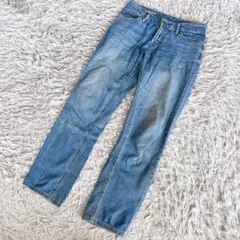 無印良品　良品計画　BOYFIT ストレートデニムジーンズ　クロップド　22
