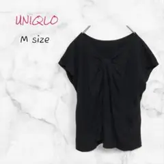 UNIQLO カットソー ブラック Mサイズ カシュクール