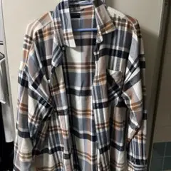 BACK NUMBER チェック柄 長袖シャツ Lサイズ