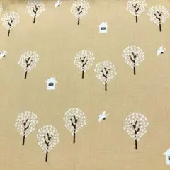 オックス生地　１m 北欧風　ペールオレンジ