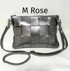 【美品】エンメローズ メッシュ　ショルダーバッグ イタリア　レザー