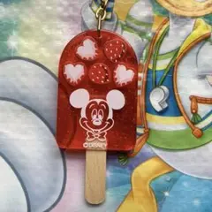新品未使用★ディズニーストアDISNEYミッキー　　★アイス★キーホルダー☆