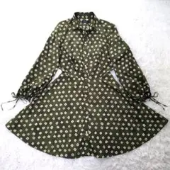 希少✨ポロラルフローレン ブロックプリントコットンシャツドレス 総柄 現行 M