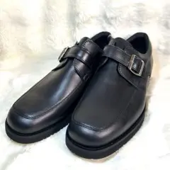 【ハッシュパピー】 新品 大塚 革靴 モンクストラップ 26.5 黒　タグ付