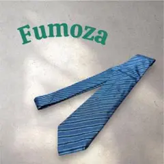 Fumoza フモーザ　ストライプ　綿混シルク　ネクタイ
