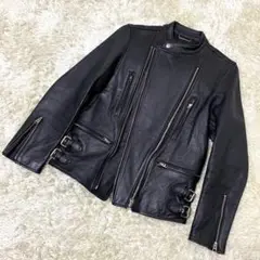 ほぼ未使用✨ビューティフルピープル ライダースジャケット 馬革 スタンドカラー