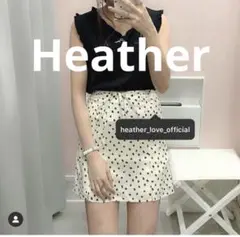 Heatherヘザー　ダルメシアン柄ミニスカート　スカパン　ドット　柄物　個性的