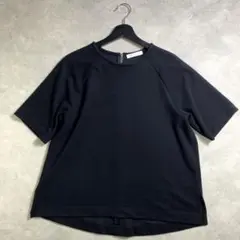 美品 theory luxe セオリーリュクス バッグジップ トップス ブラック