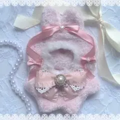 ぬいぐるみ服 ぬい服 ピンク リボン ちびぐるみ 11cm 対応 オタ活