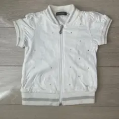 BeBe 100サイズ ホワイト ジップアップジャケット